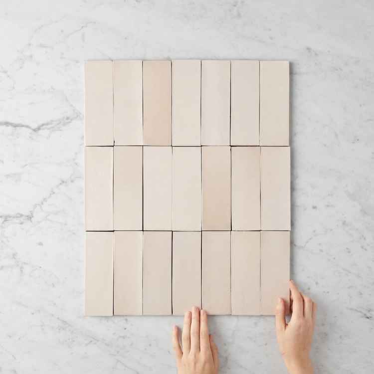 Noosa Semi Gloss Zellige Bone Subway Tile | TileCloud