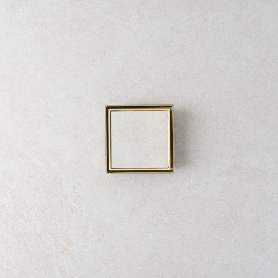 Yabby TAPWARE Tile Insert Floor Waste Large Brushed Brass