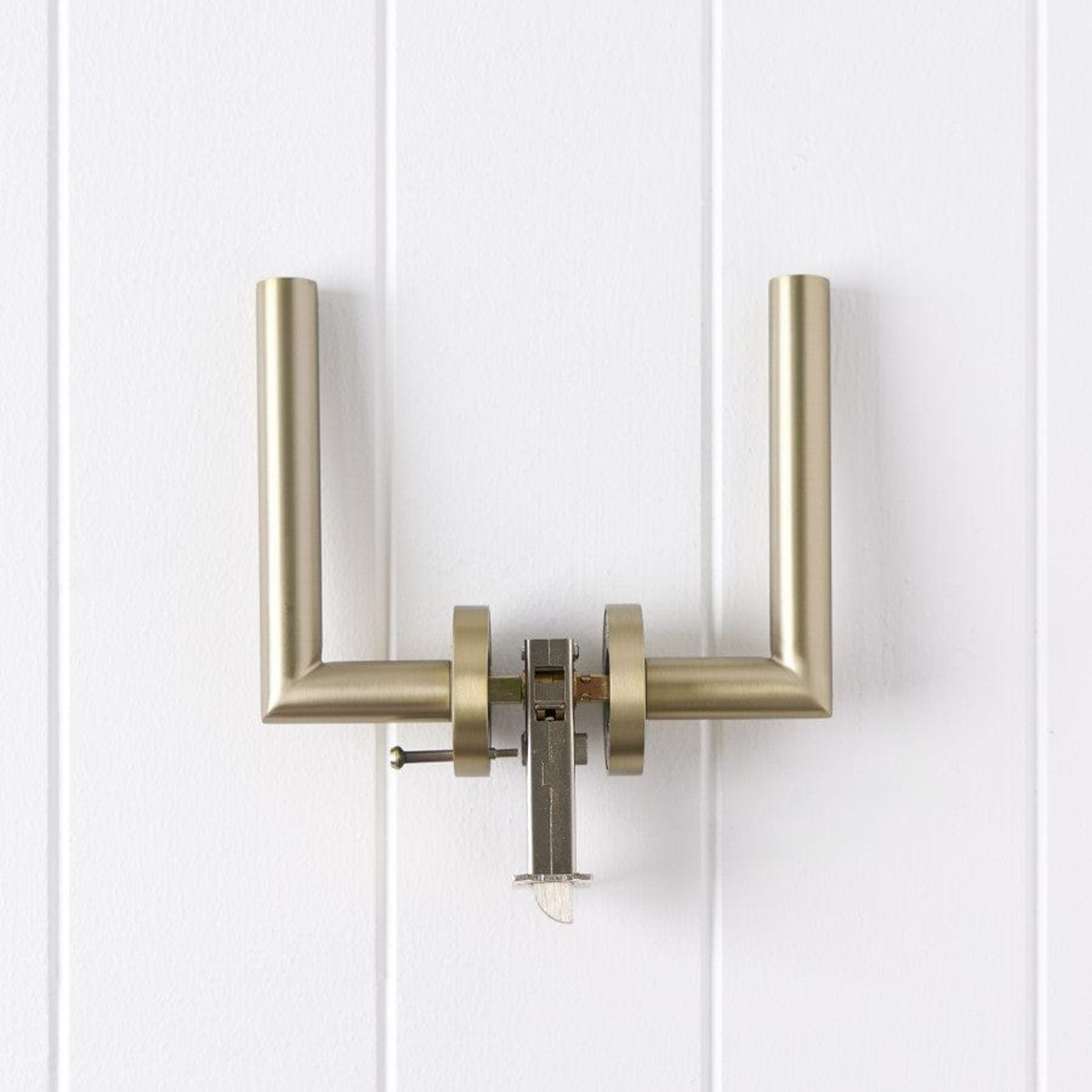 TileCloud TAPWARE Sydney Door Handle with Lock Warm Brushed Nickel