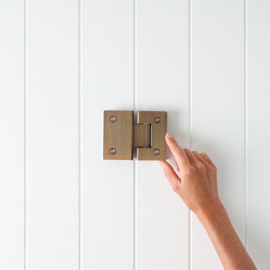 Yabby TAPWARE Shower Hinge Glass to Glass Antique Brass