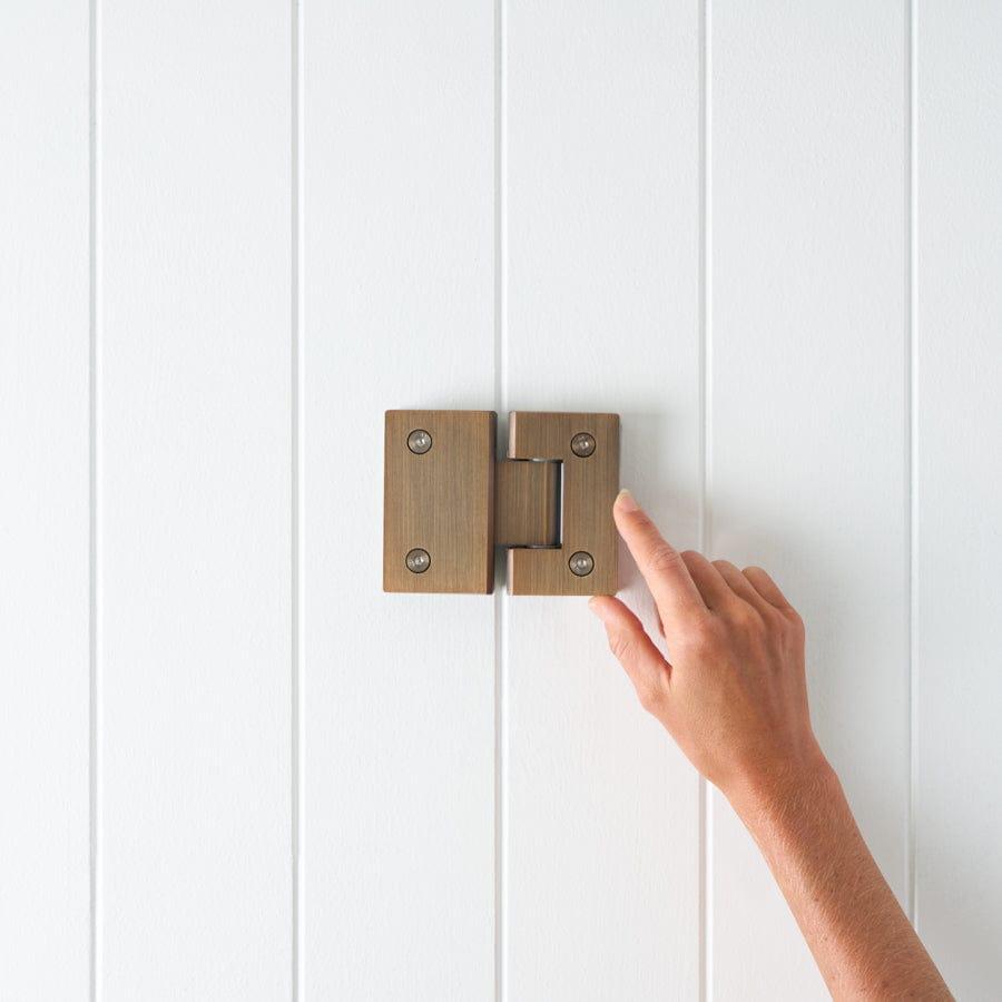 Yabby TAPWARE Shower Hinge Glass to Glass Antique Brass