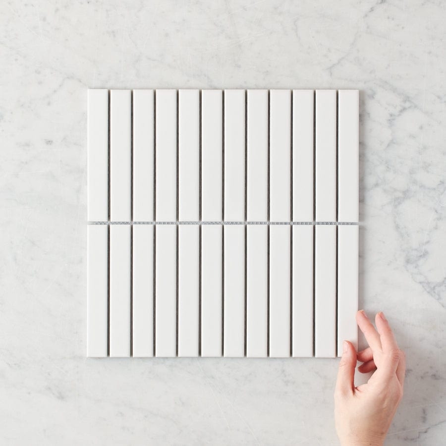 Brunswick white gloss kit kat tiles