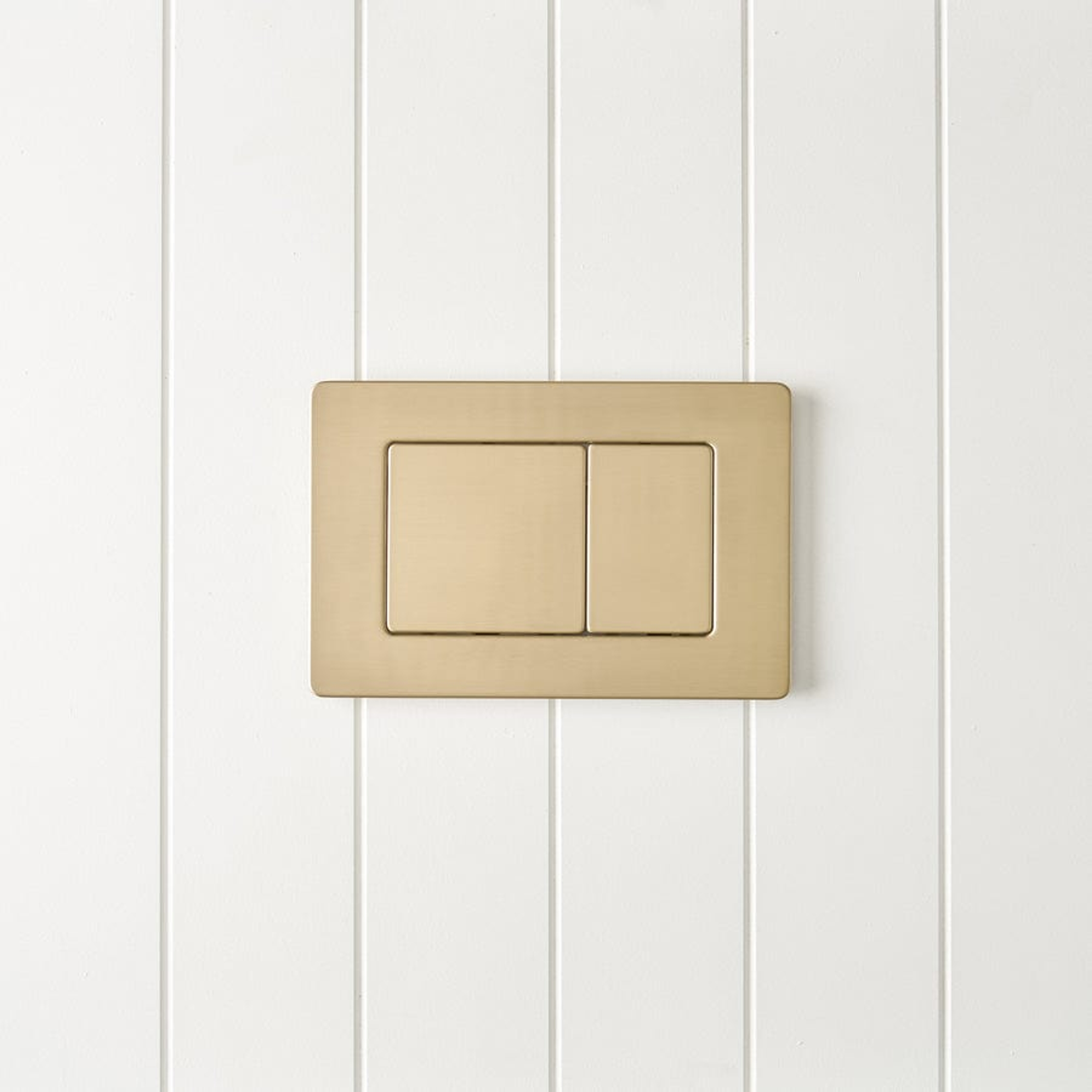 TileCloud TOILETS Angled In-Wall Toilet With Rectangle Warm Brushed Nickel Buttons