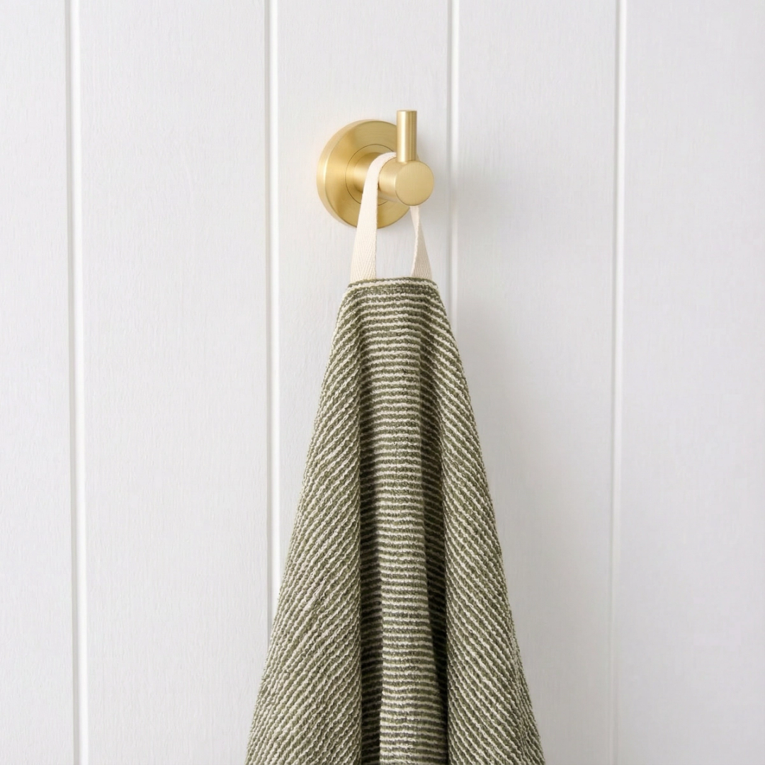 Sydney Robe Hook Brushed Brass | Yabby Tapware