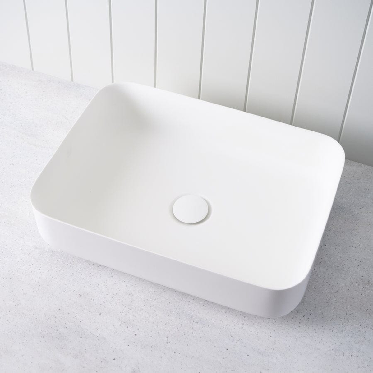 Above Counter Rectangle Basin Matte White | TileCloud