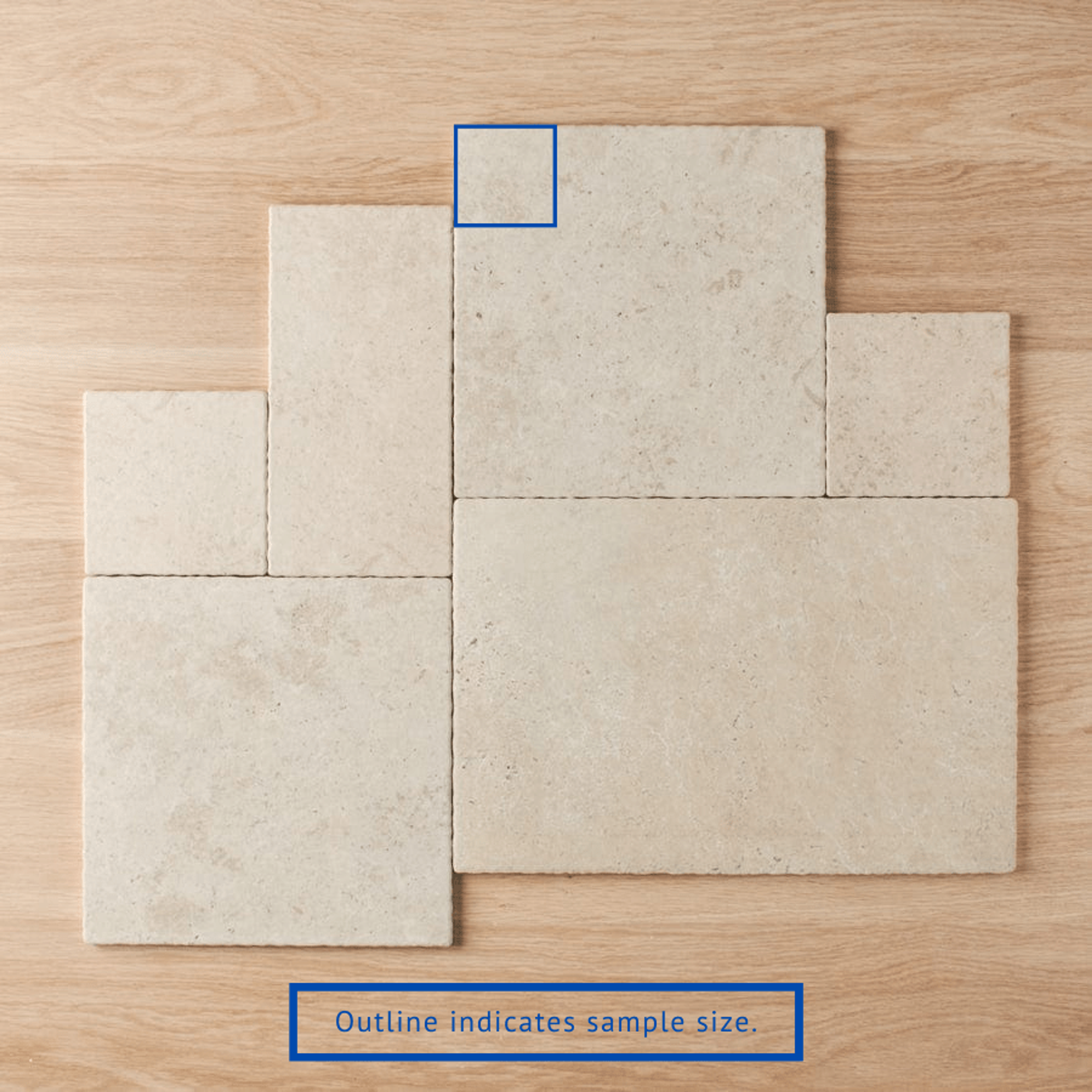 TC SAMPLE Seaforth Travertine Look Beige Matte Pattern Sample