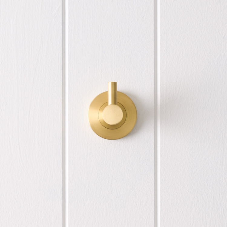 Sydney Robe Hook Brushed Brass | Yabby Tapware