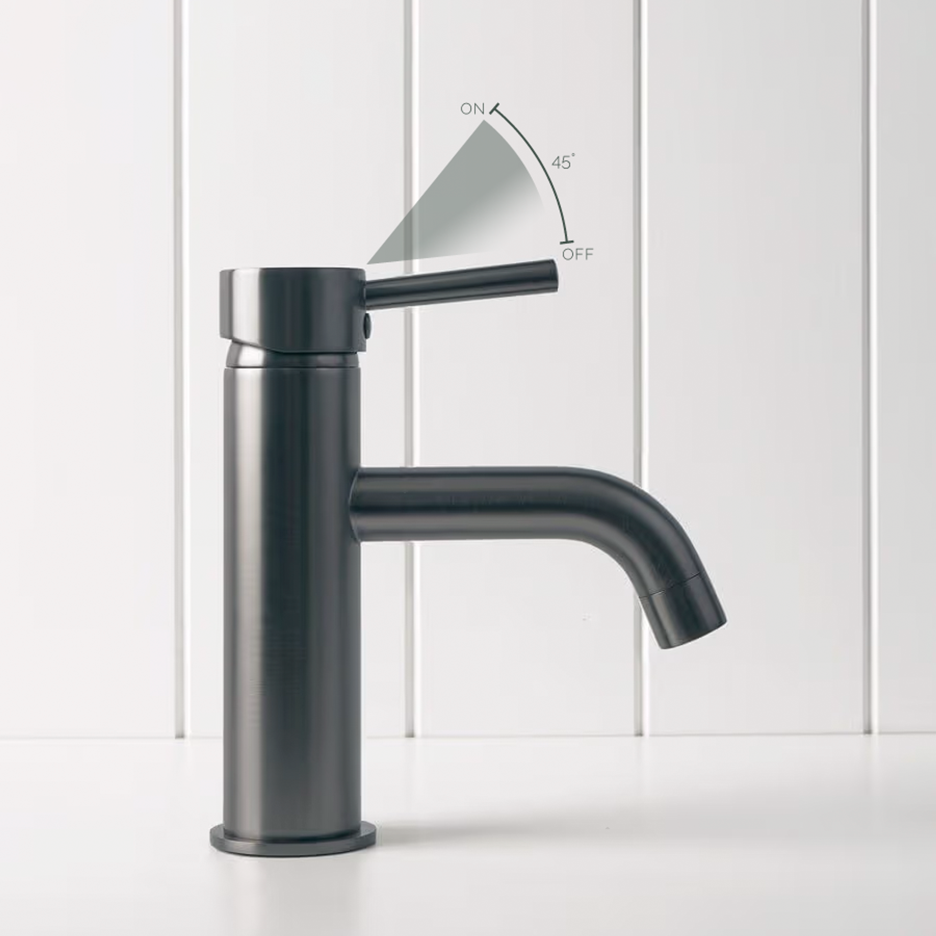 Sydney Short Basin Mixer Gunmetal | Yabby