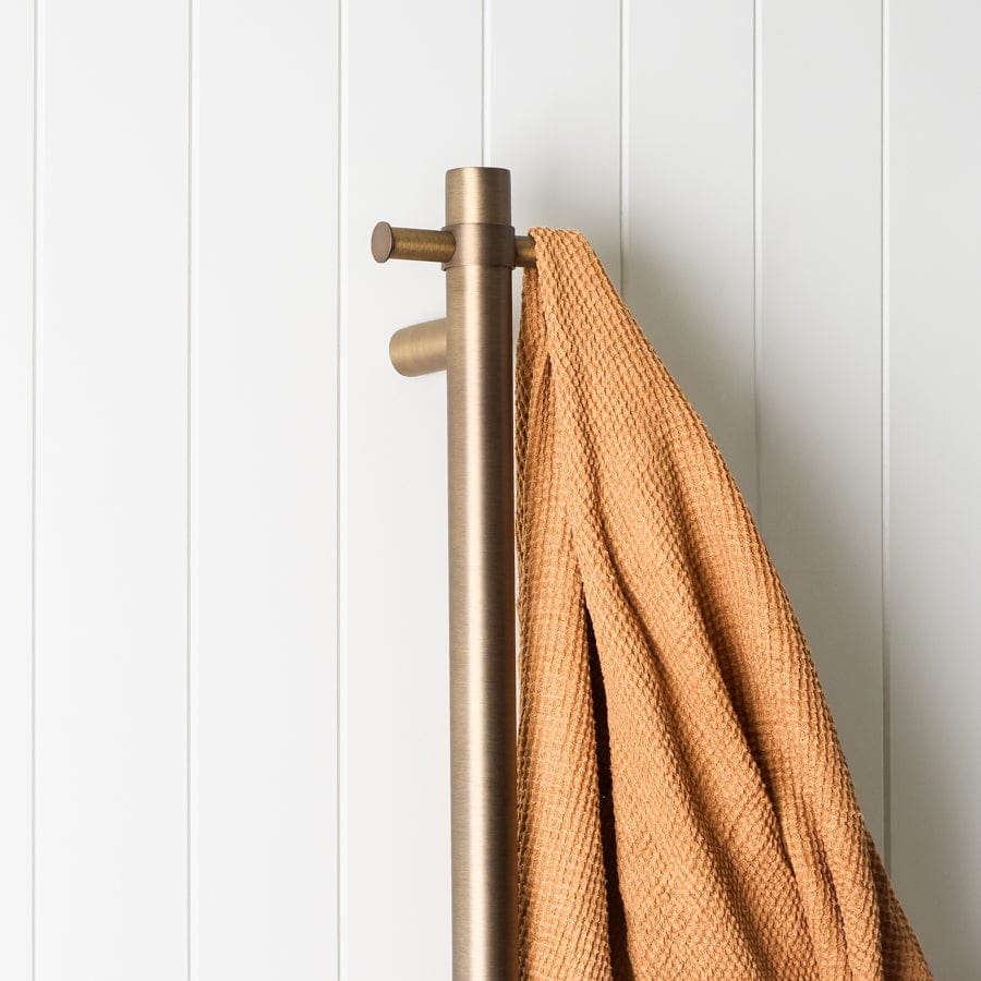 TileCloud TAPWARE Heated Towel Rail Antique Brass