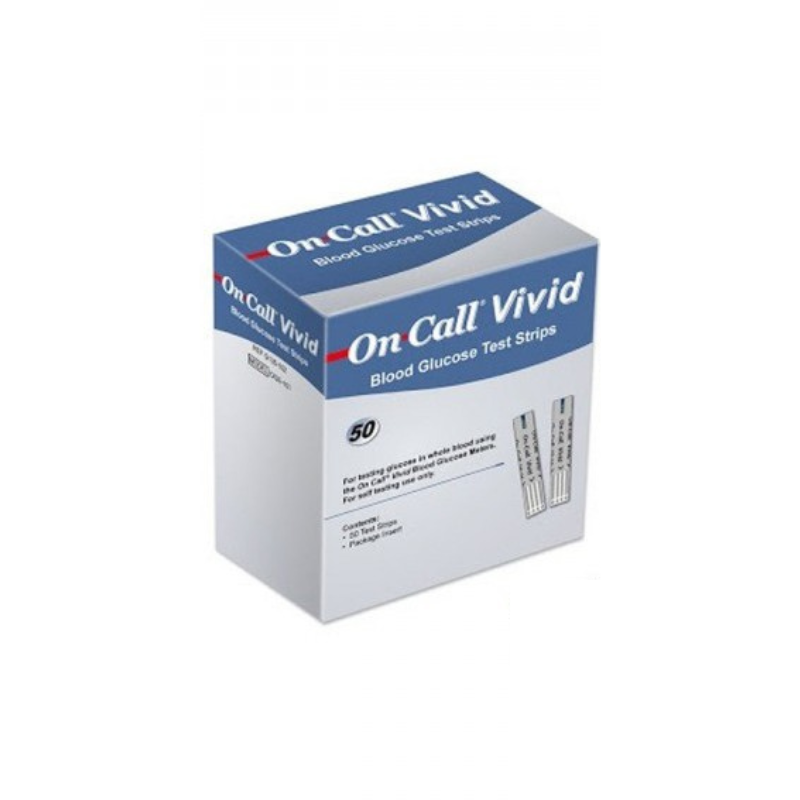 On Call Vivid Bandelettes de glycémie 50 pièces