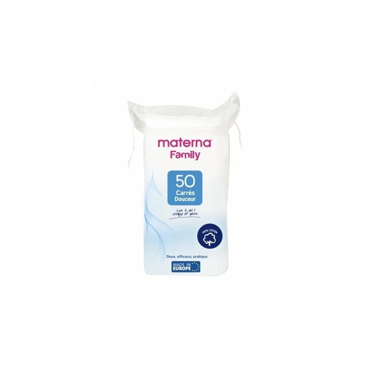 Materna Carrés de coton douceur 50 pièces