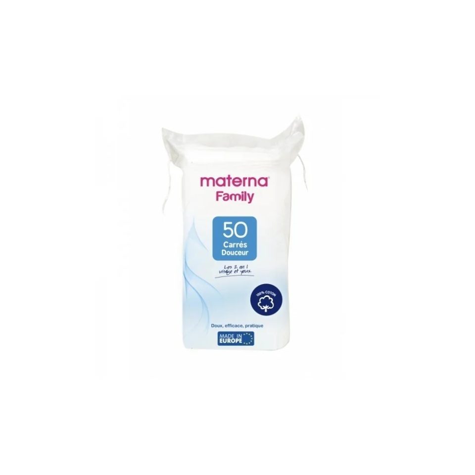 Materna Carrés de coton douceur 50 pièces