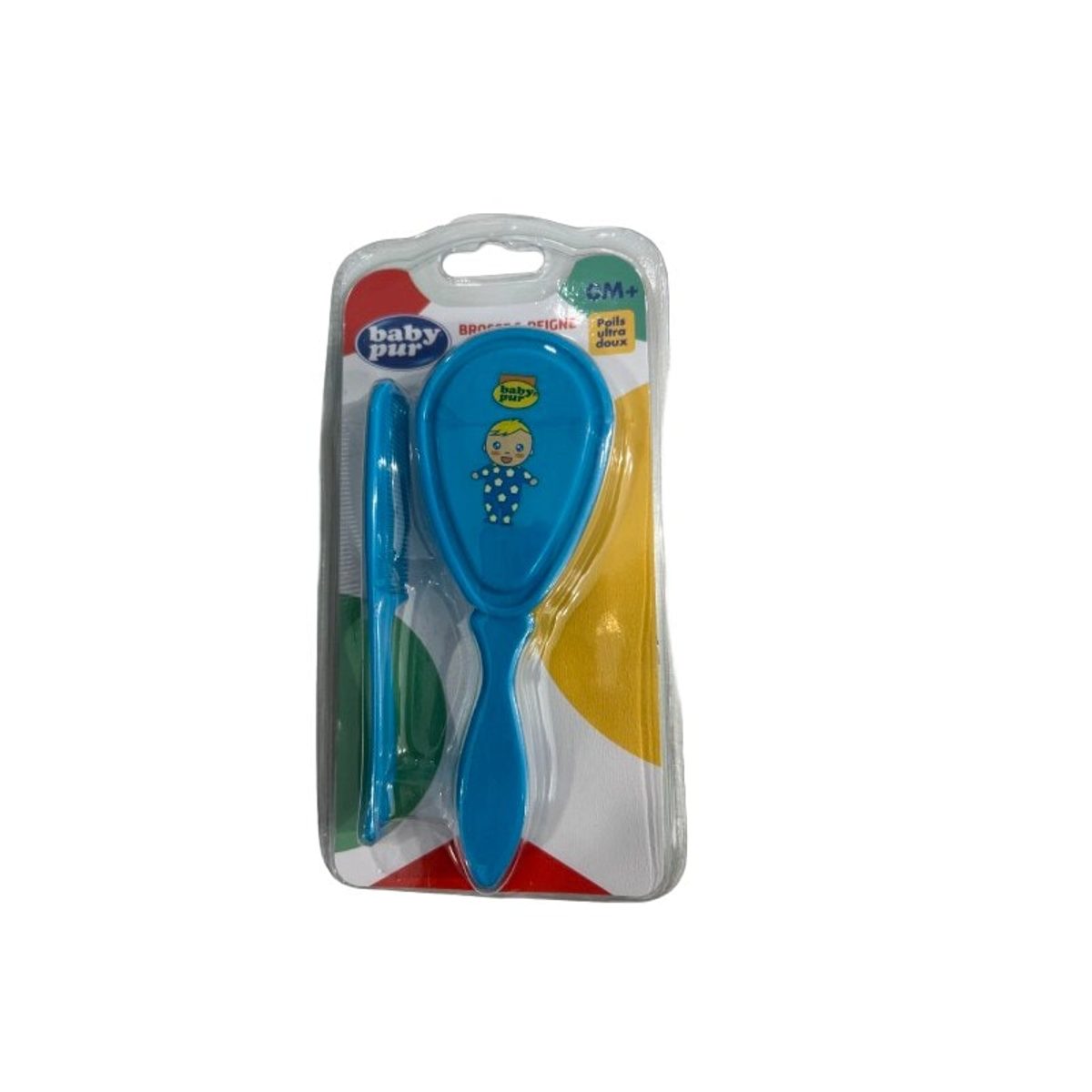 Set Baby Pur brosse et peigne décorés