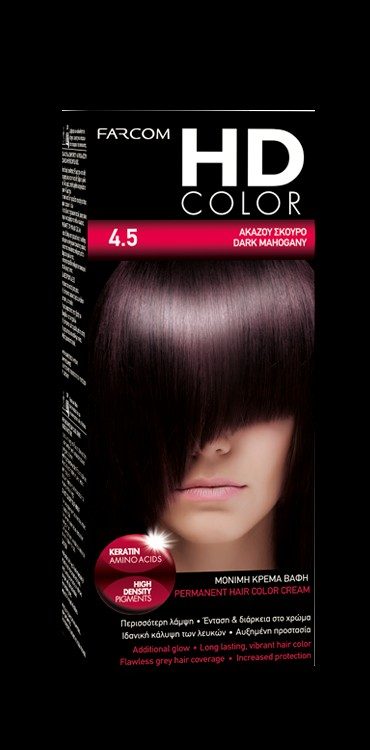 Farcom HD Color 4.5 Acajou foncé – kit de coloration permanente 60 ml