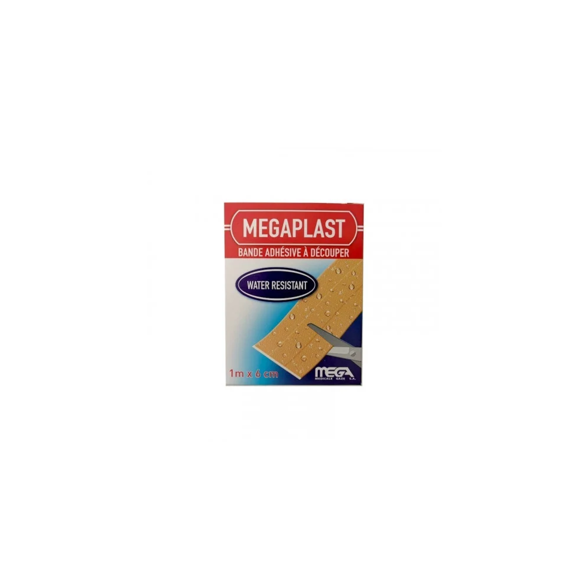Megaplast Bande adhésive à découper Water Resistant, 1 m × 6 cm
