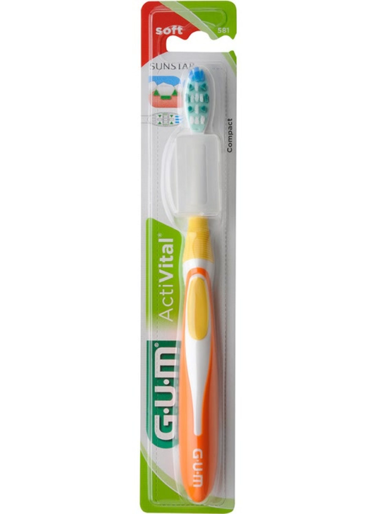 GUM ActiVital Brosse à dents souple compacte (581)