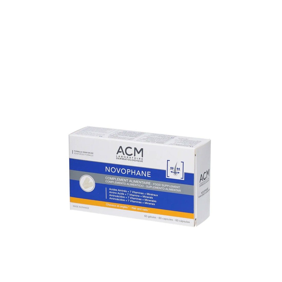 ACM Novophane Complément alimentaire cheveux et ongles 60 gélules