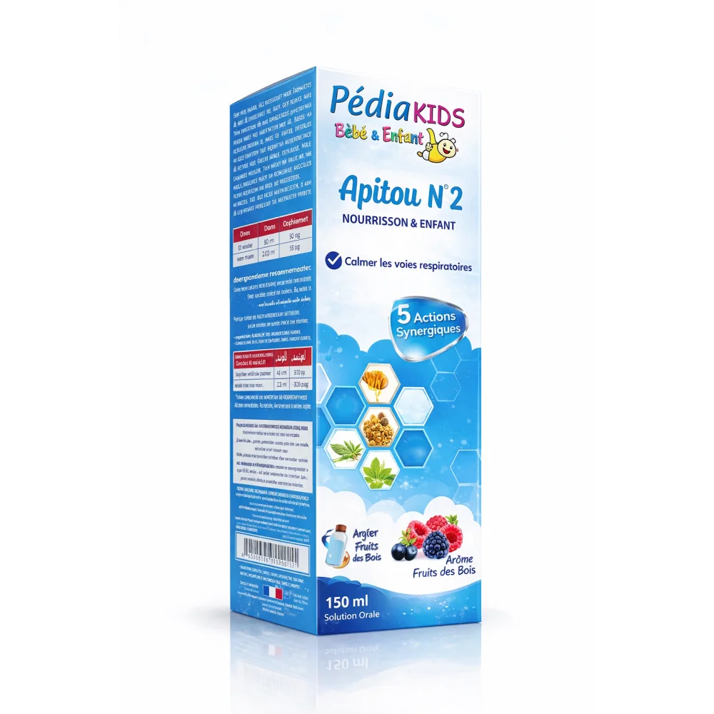 Pédiakid Apitou N°2 Sirop Toux Sèche 150 ml