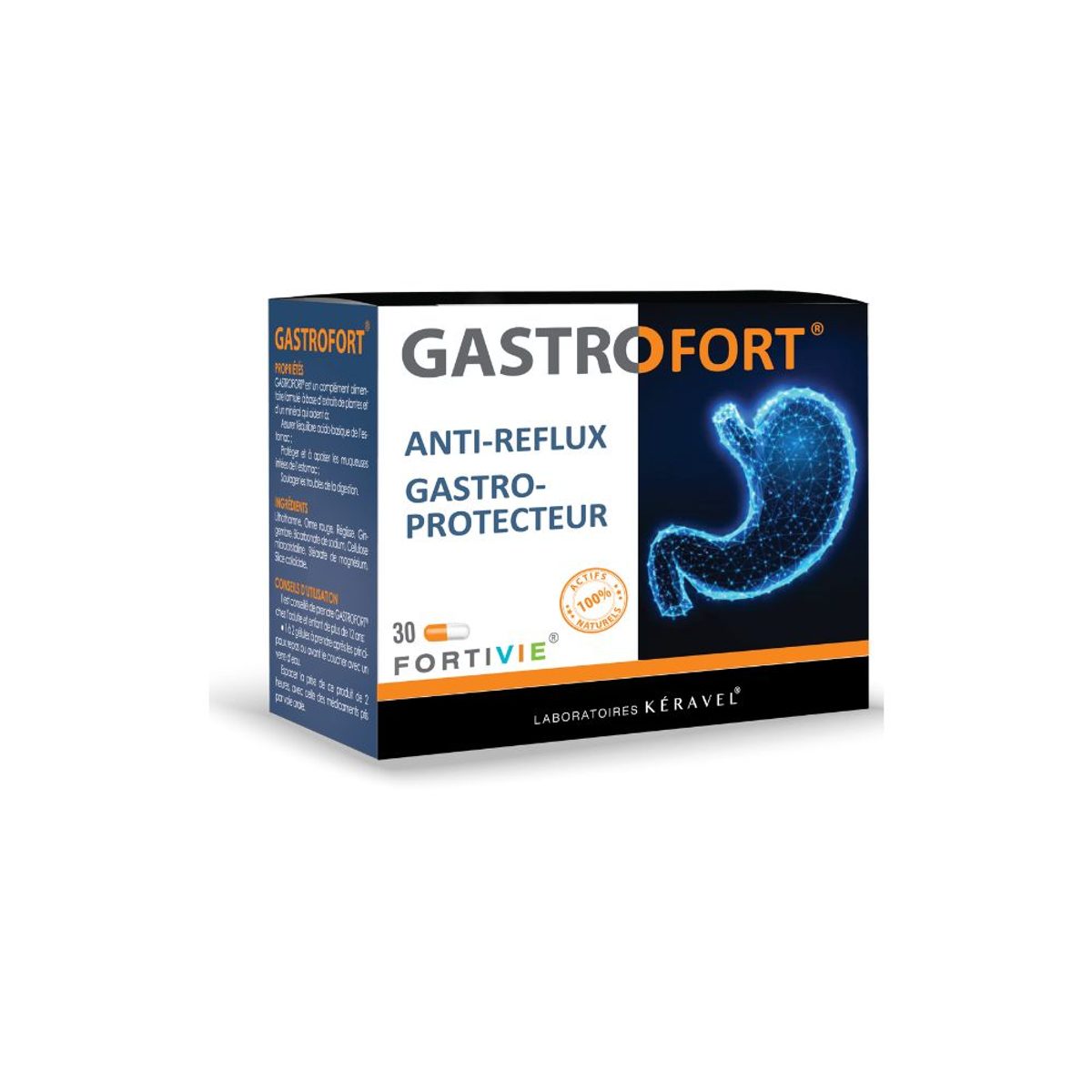 Keravel Gastrofort, complément alimentaire, 30 gélules
