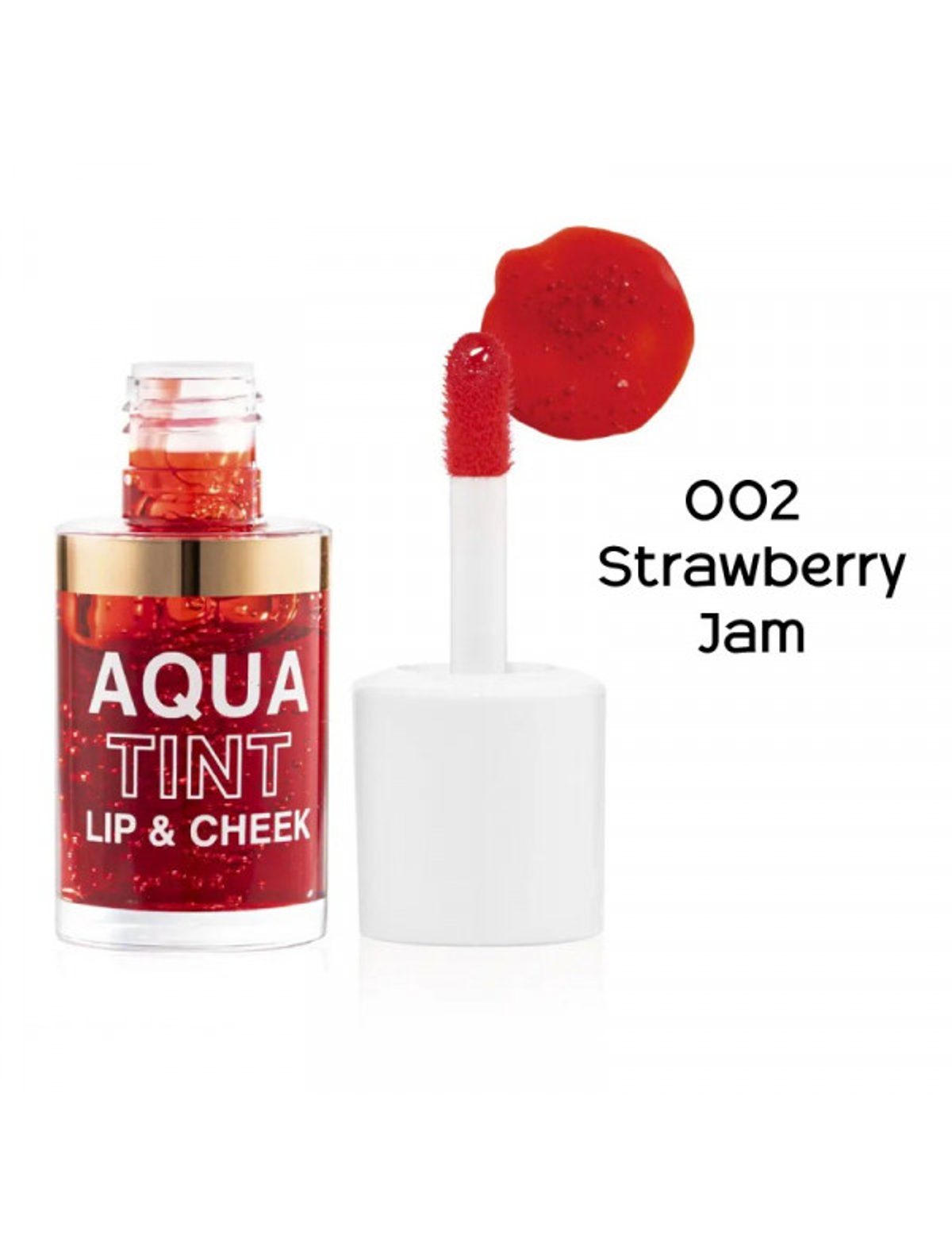 Topface Aqua Tint Lèvres et Joues 002 Strawberry Jam, 10 ml