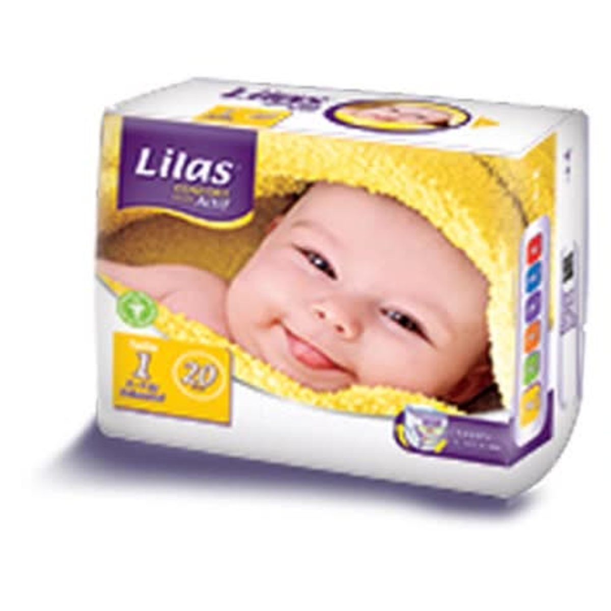 Lilas Confort Max Actif Couches bébé 1er âge 2–4 kg 20 pièces