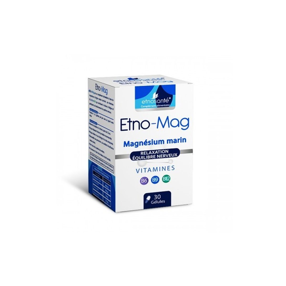 Etnosante Etno-Mag, magnésium marin, 30 gélules