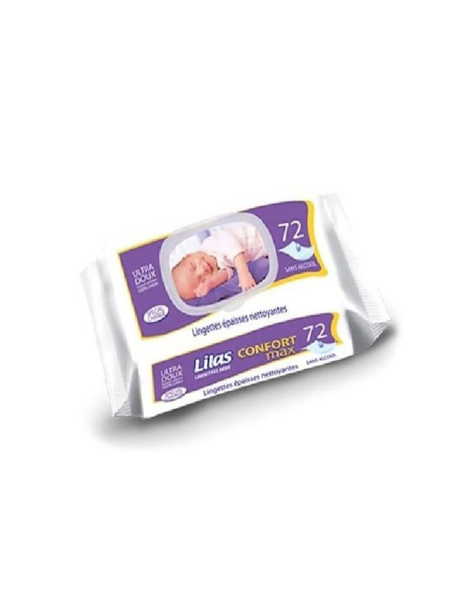 Lilas Confort Max Lingettes bébé 72 pièces