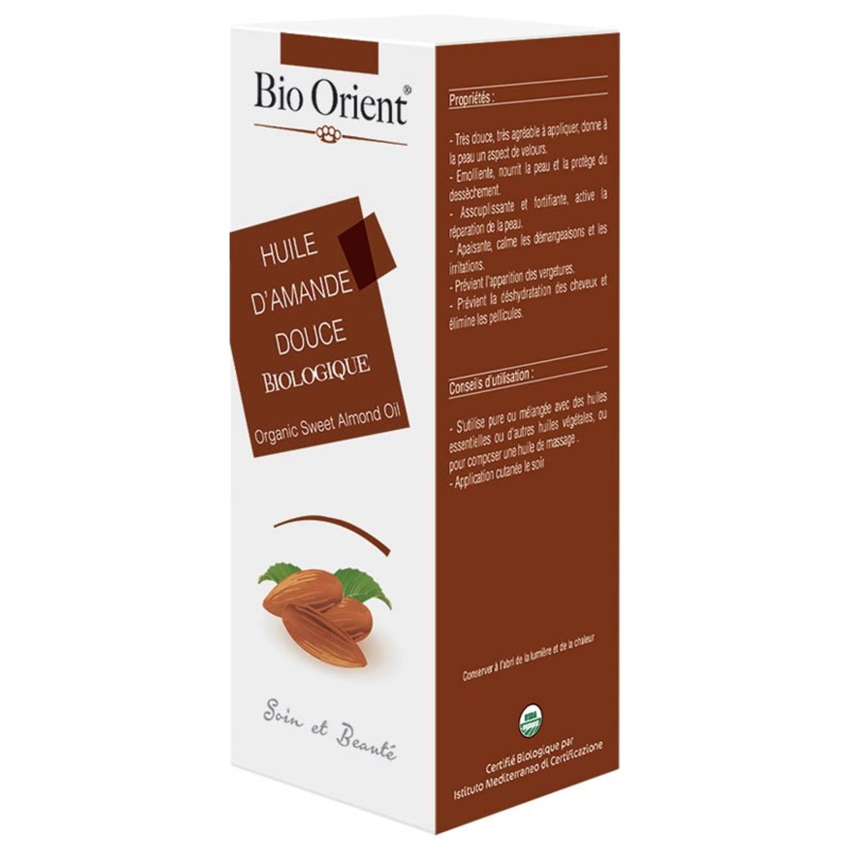 Bio Orient Huile végétale d’amande douce 10 ml