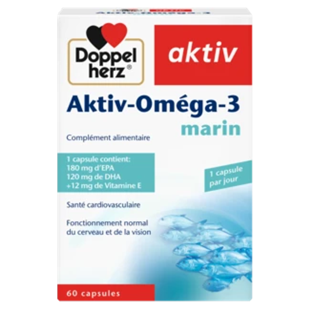 Doppelherz aktiv Aktiv-Oméga-3 marin 60 capsules