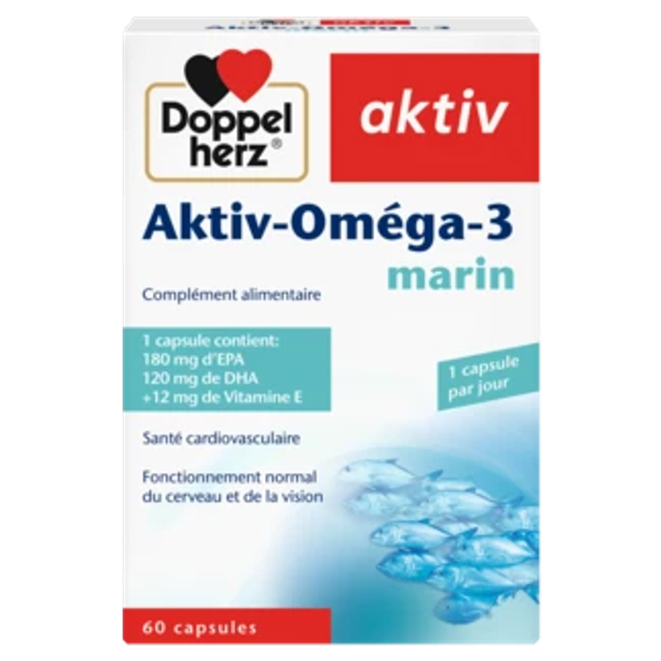 Doppelherz aktiv Aktiv-Oméga-3 marin 60 capsules