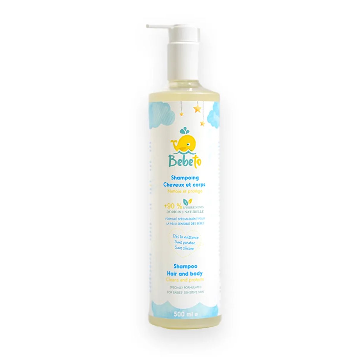 Bebeto Shampooing Cheveux et Corps, 500 ml