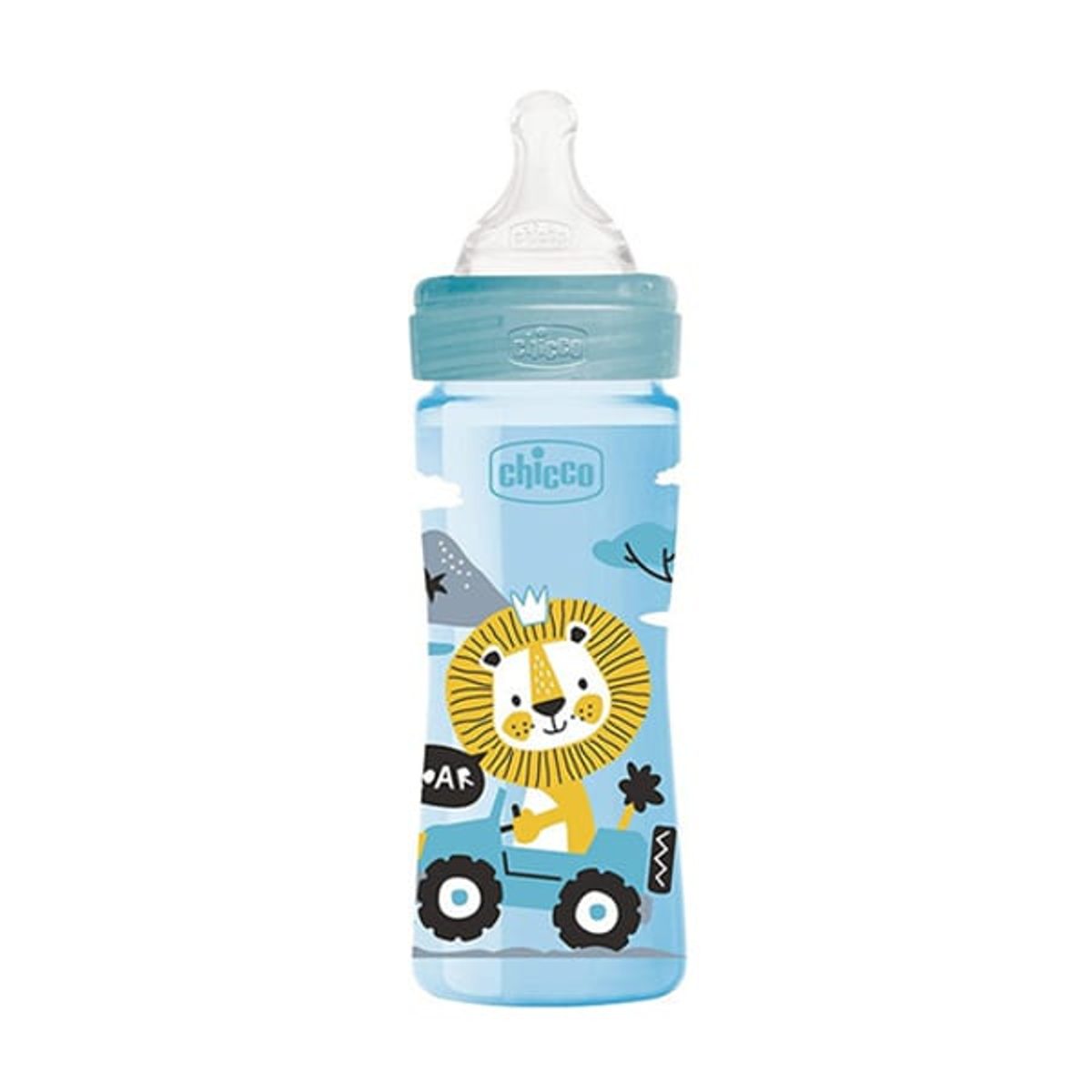 Biberon Chicco Well-Being en polypropylène bleu 250 ml 2m+