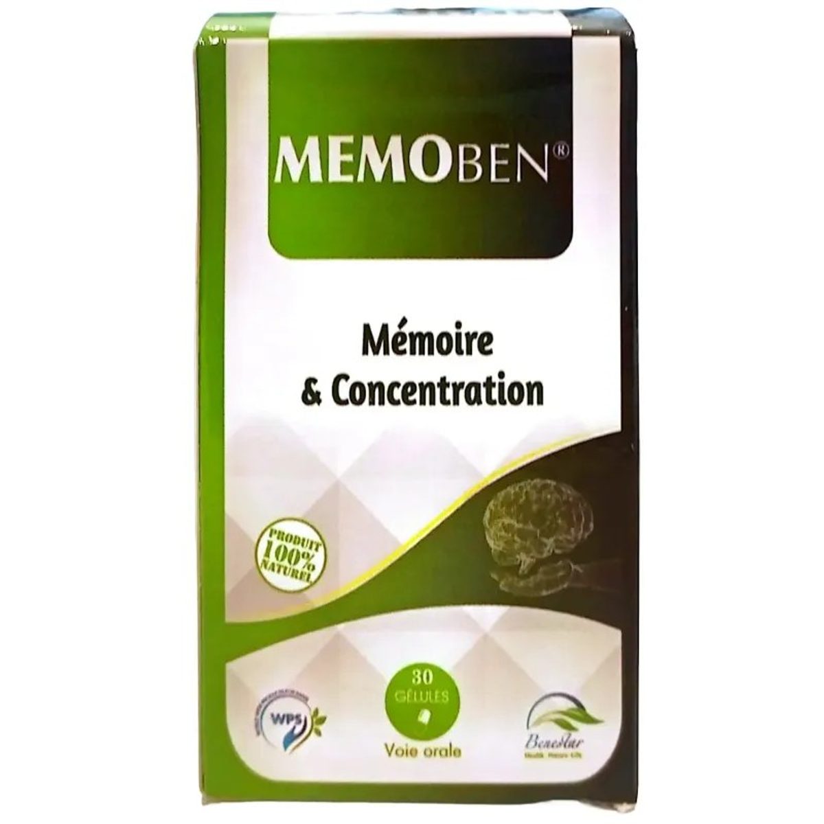 WPS Memoben Mémoire et Concentration, 30 gélules