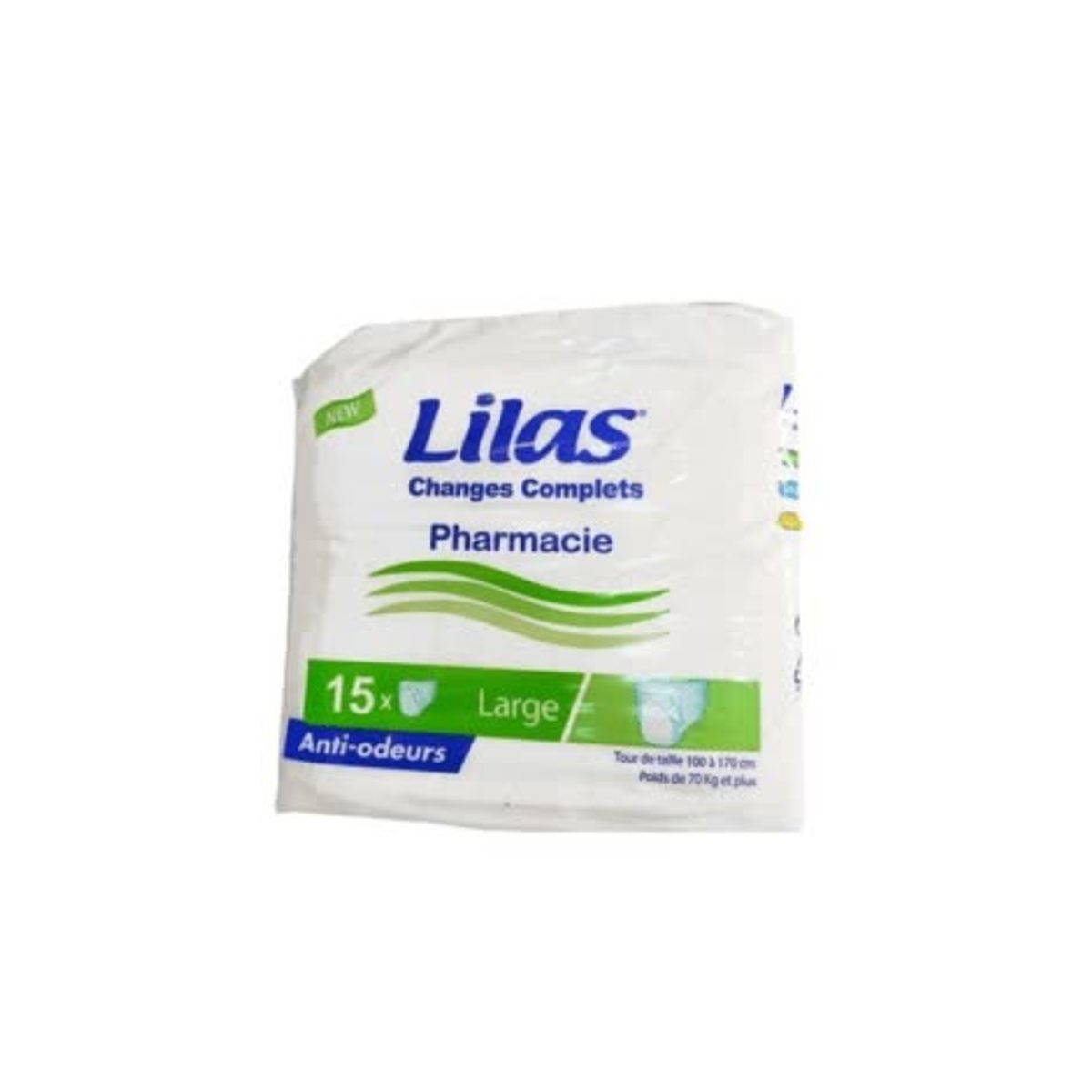 Lilas Changes complets adulte Large, 15 pièces