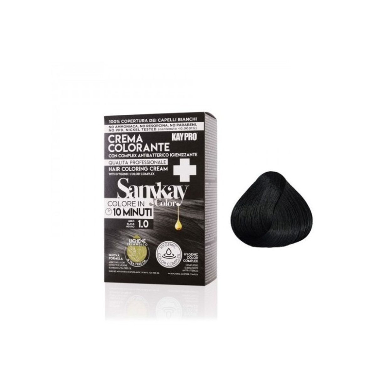 Sany Kay crème colorante express Noir 1.0, 60 ml