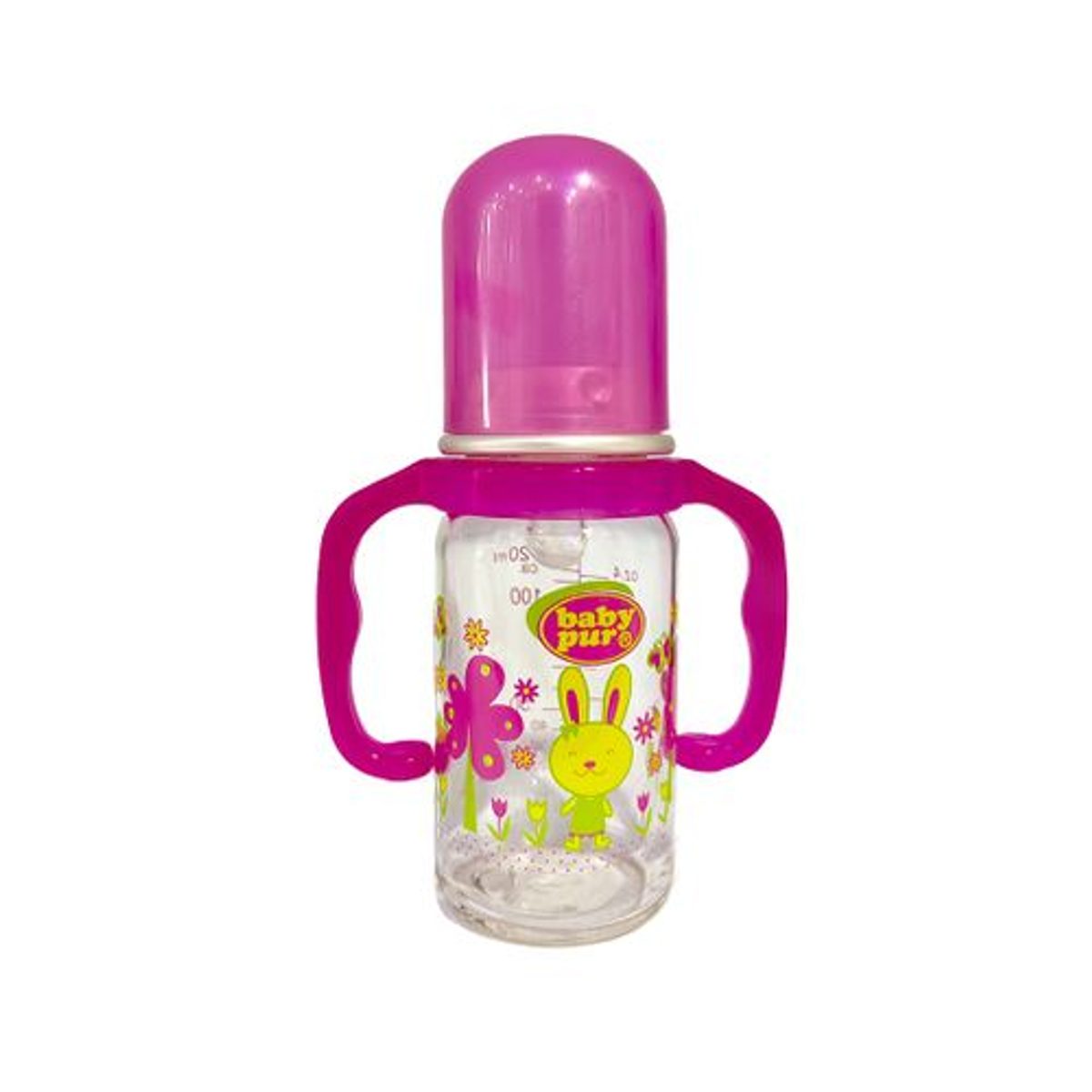 BABY PUR Biberon en Verre avec Anse 120 ml