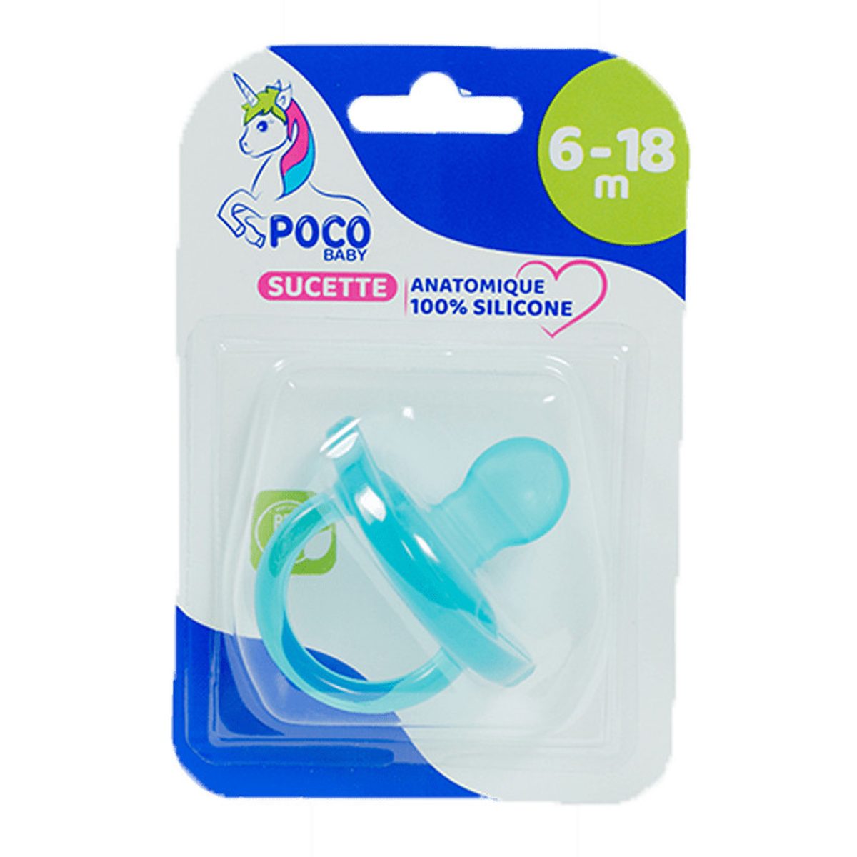 Poco Baby Sucette silicone, 6–18 mois