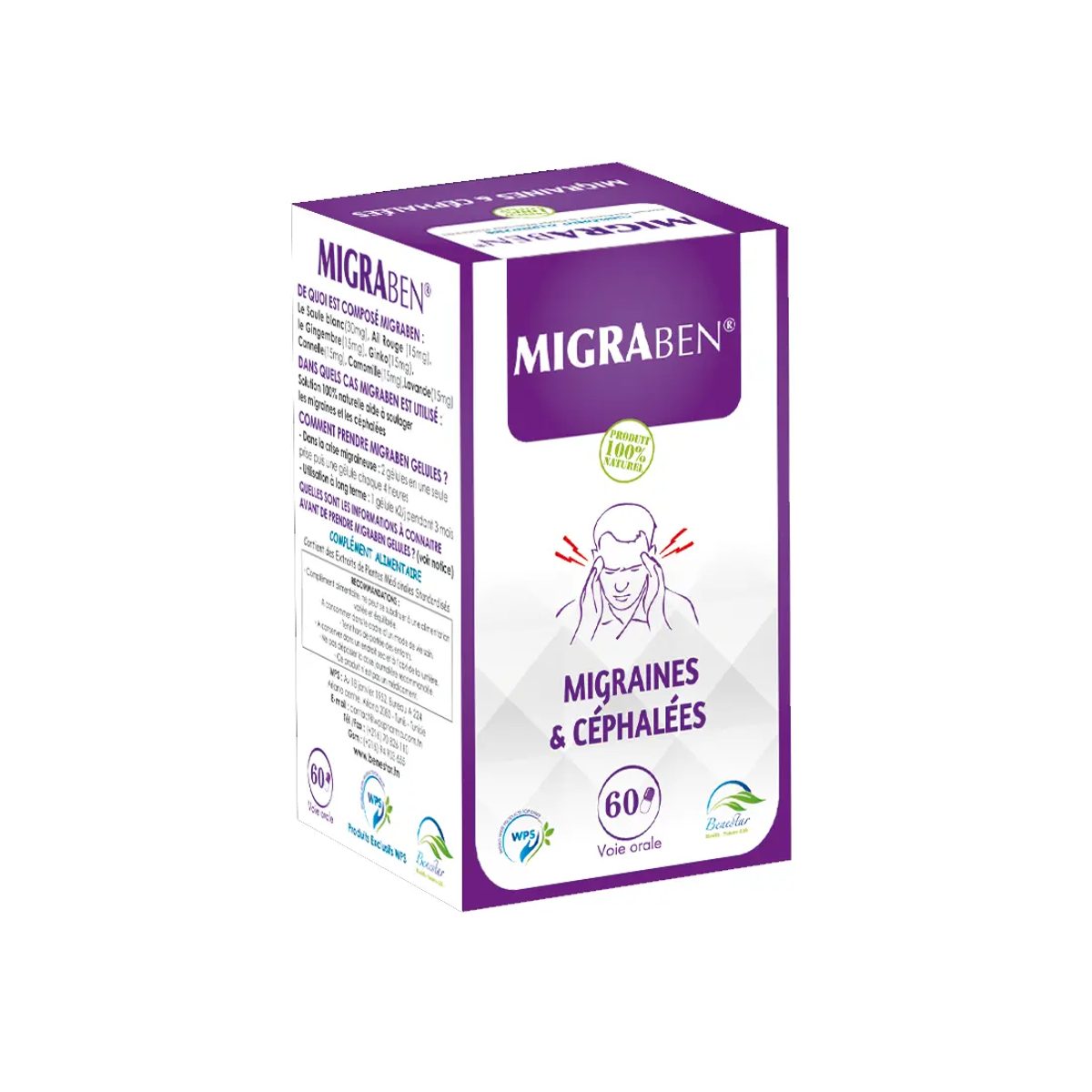 WPS Migraben, 60 gélules