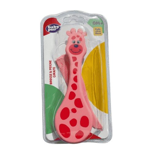 Set Baby Pur brosse et peigne Girafe 0m+
