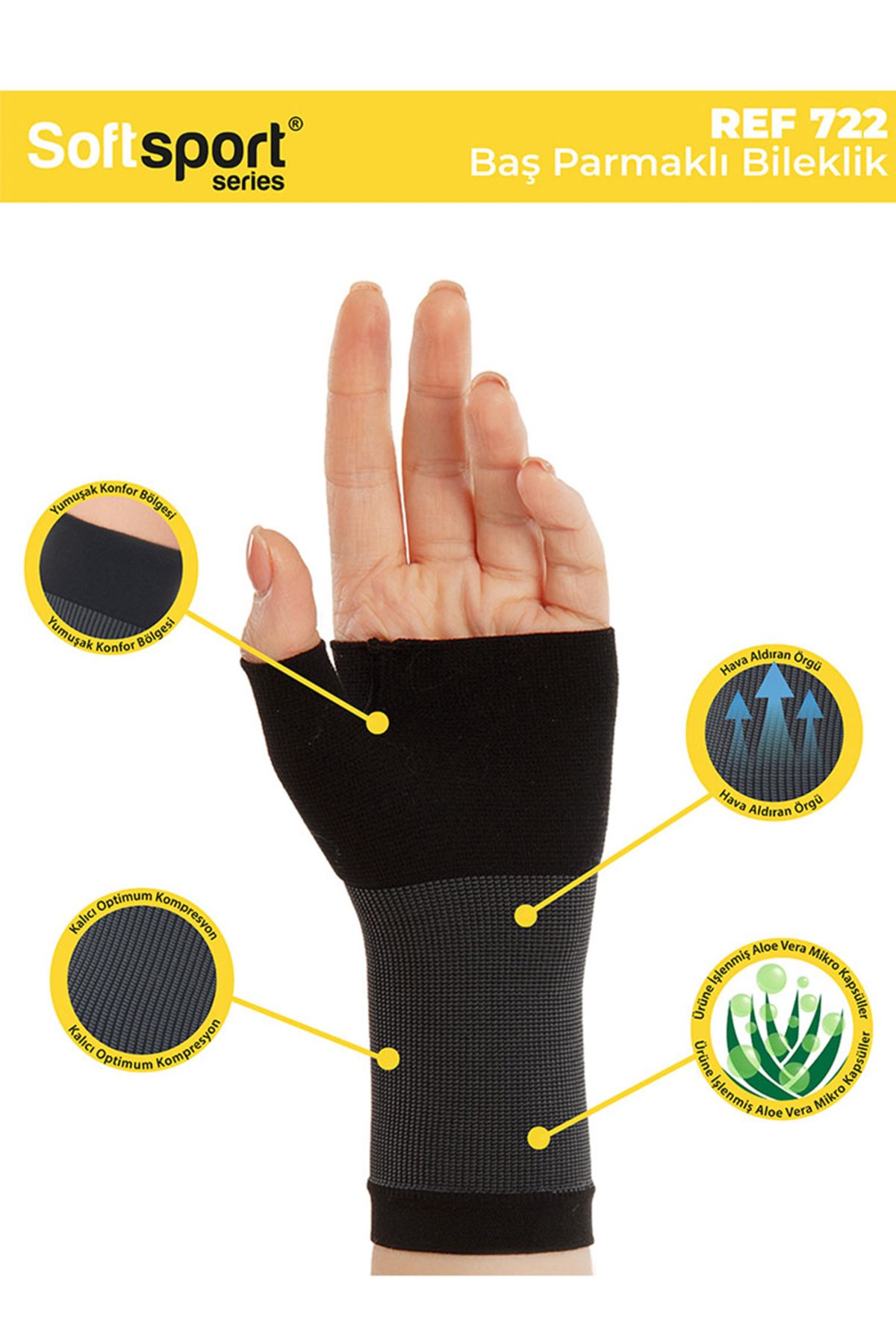 Variteks SoftSport 722 orthèse poignet-pouce taille M