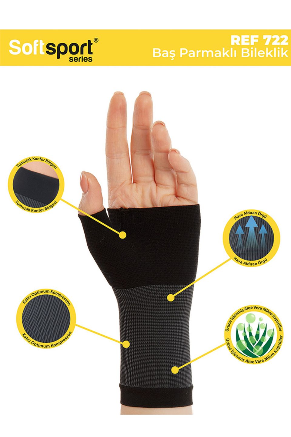 Variteks SoftSport 722 orthèse poignet-pouce taille M