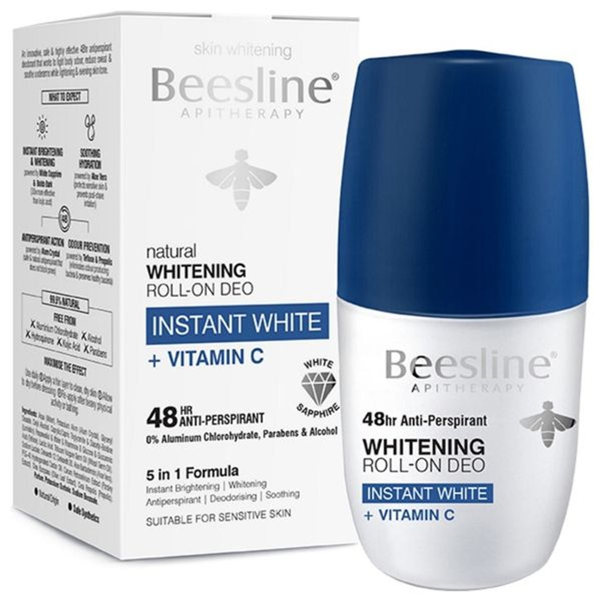 Beesline Instant White Déodorant roll-on vitamine C 50 ml
