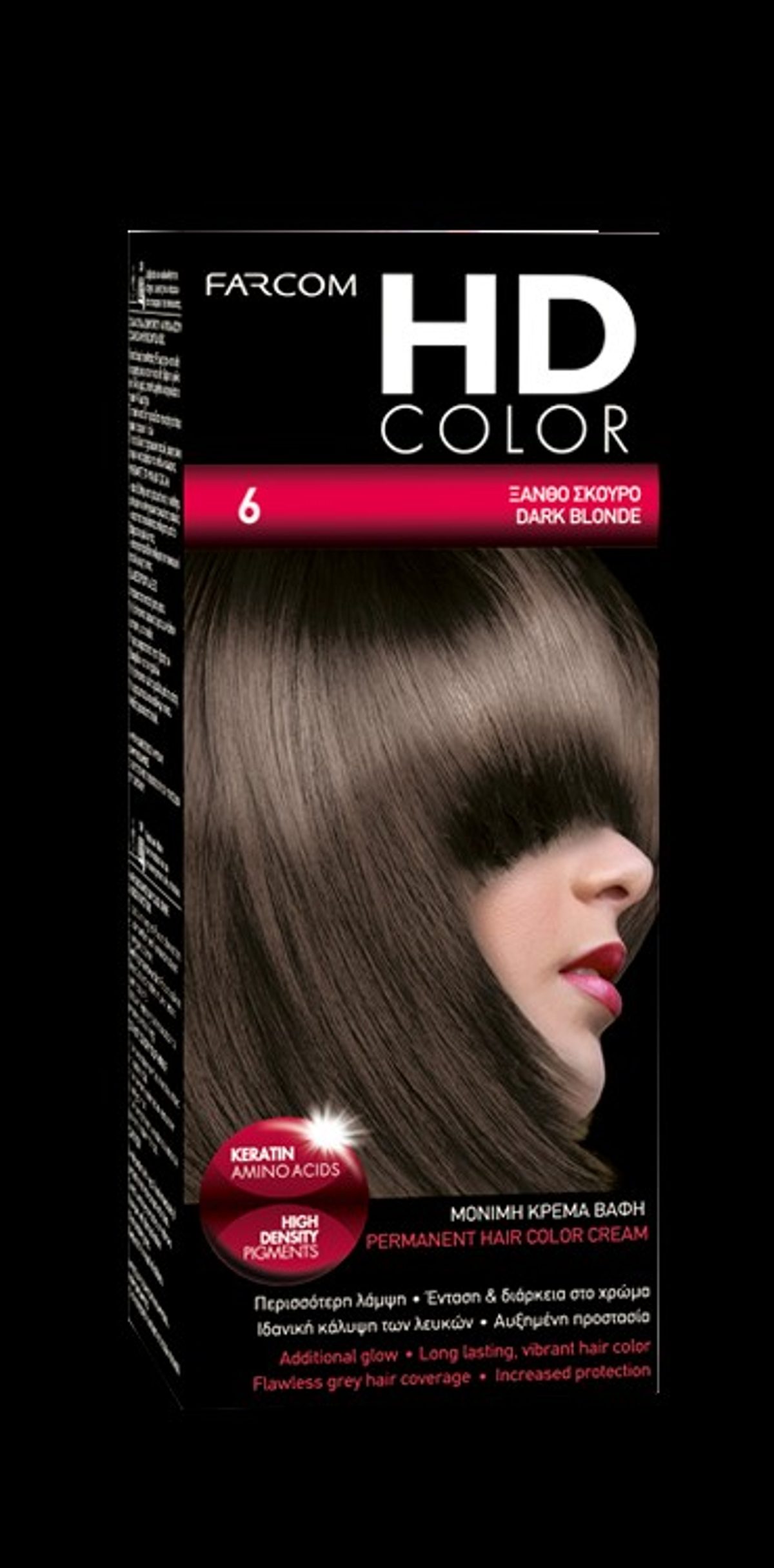 Farcom HD Color 6 Blond foncé – kit de coloration permanente 60 ml