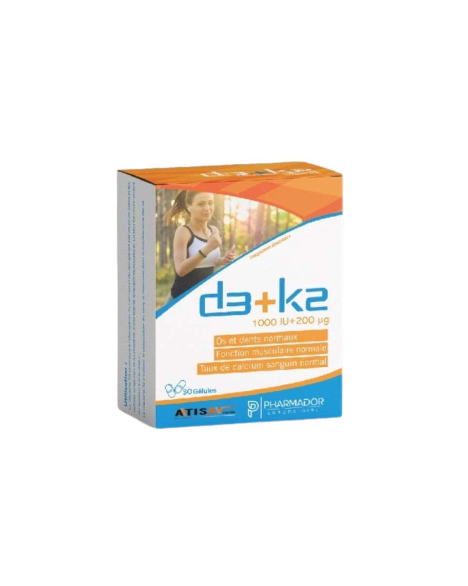 Pharmador D3 + K2, 30 gélules