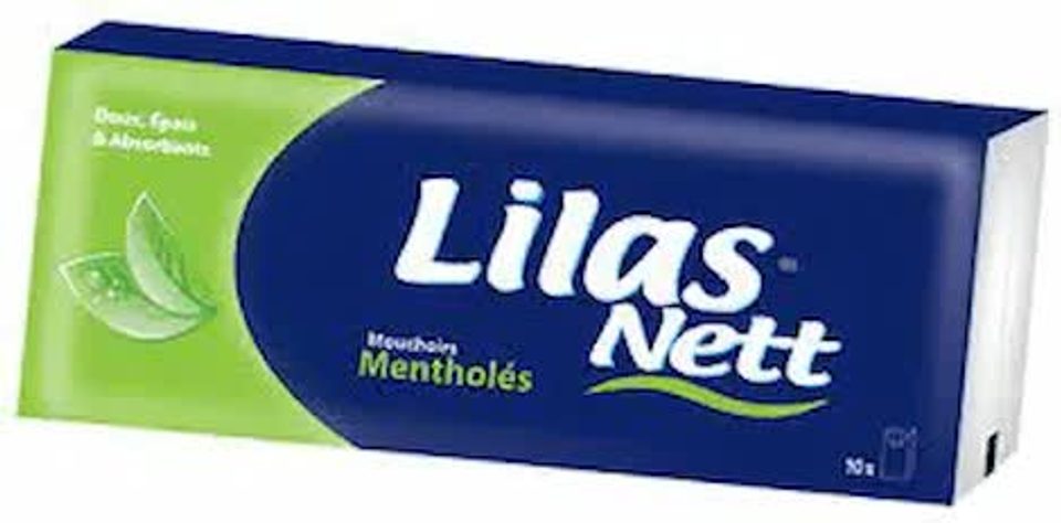 Lilas Nett Mouchoirs mentholés en étui