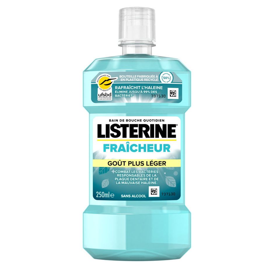 Listerine Fraîcheur Goût plus léger bain de bouche 250 ml