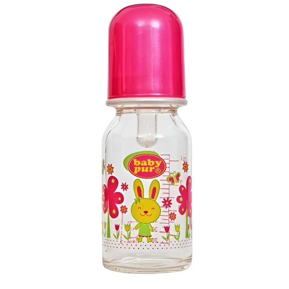 Biberon Baby Pur en verre thermorésistant 120 ml
