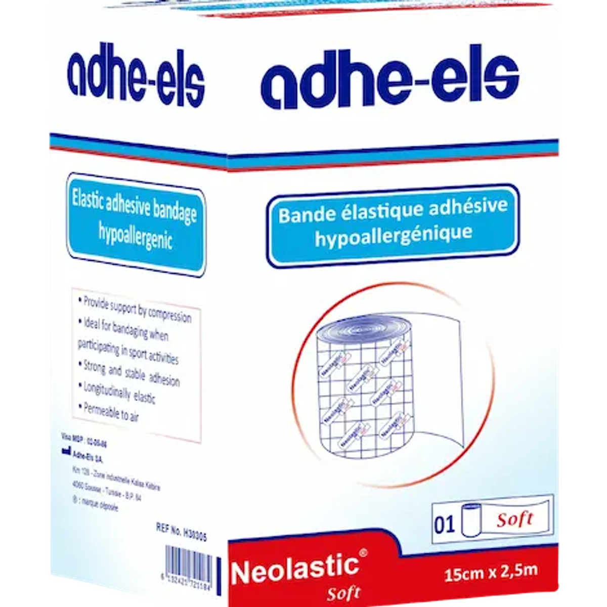 Adhe-Els Neolastic Soft, bande adhésive 15 cm × 2,5 m