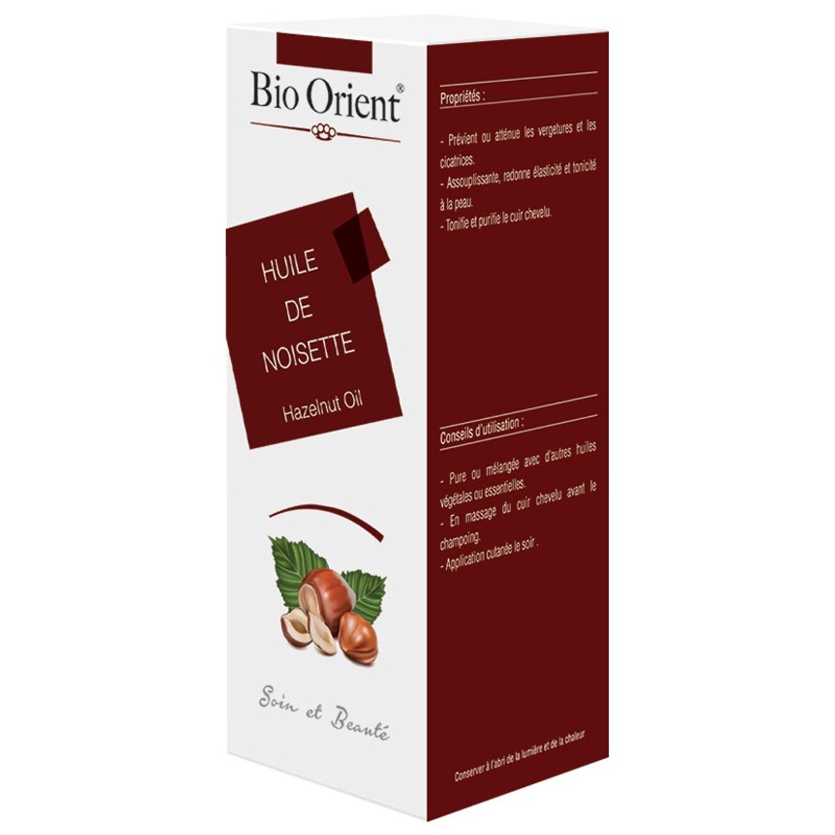 Bio Orient Huile végétale de noisette 10 ml