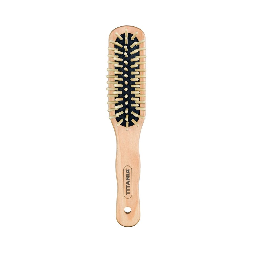 Titania Brosse pneumatique en bois petite, 5 rangées, 22 cm